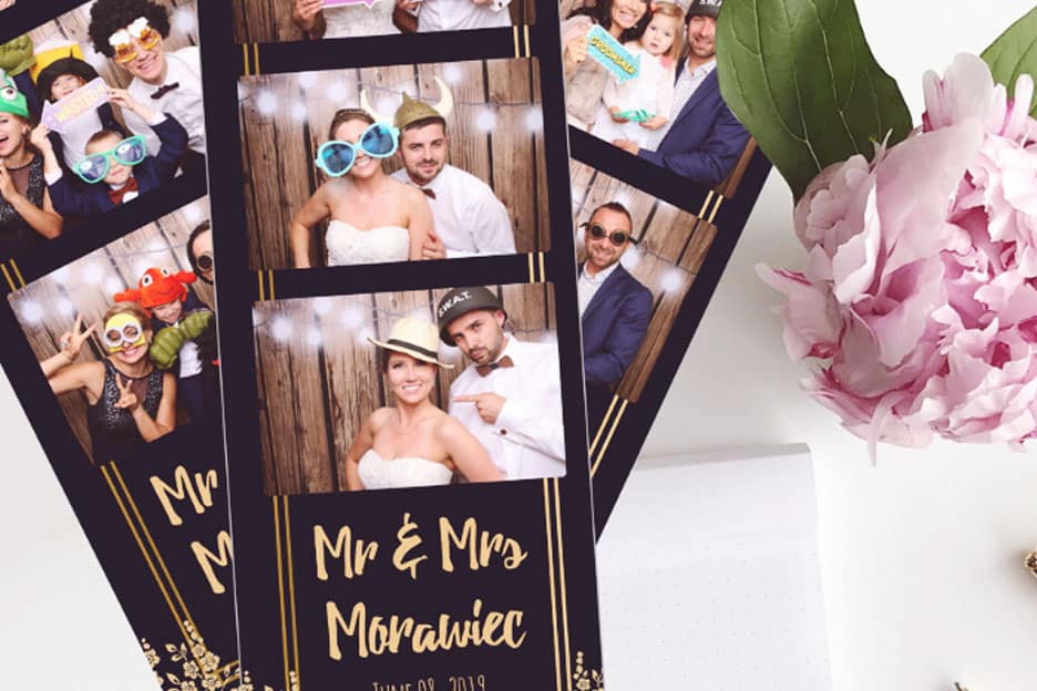 Photo Booth Strips at a Wedding in Chicago