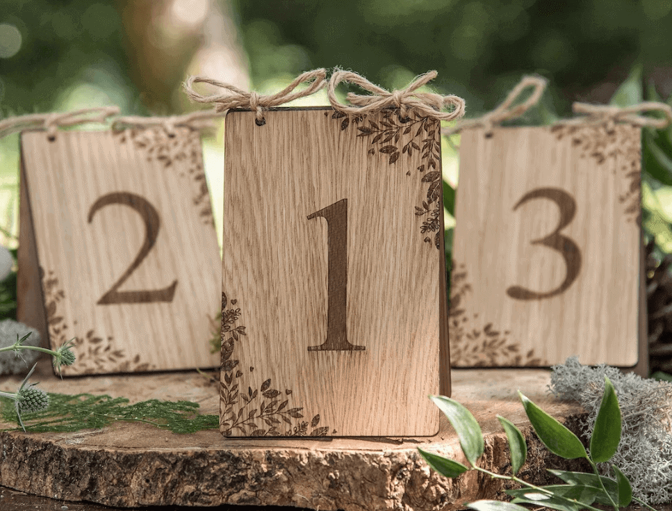 Rustic Wood for Your Table Number