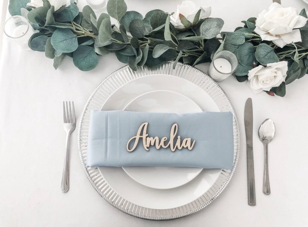 Add a personal touch to the table decor
