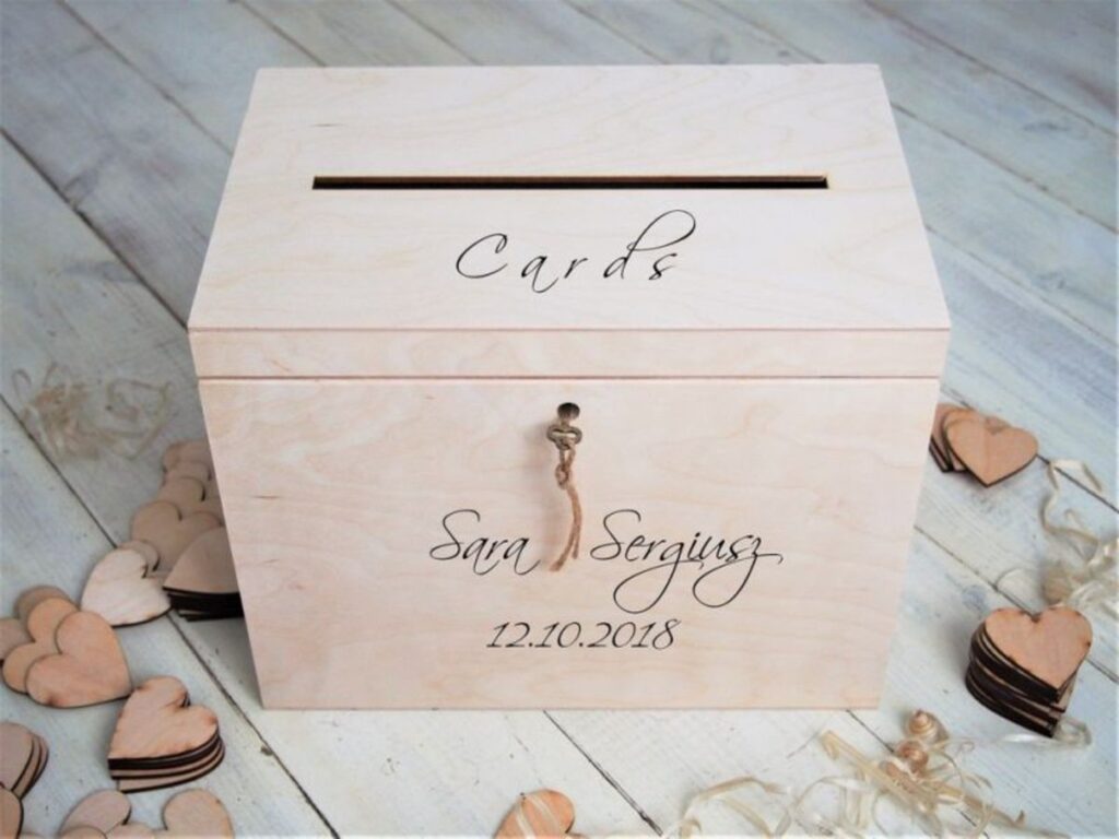 Wooden Rustic Box for Wishes and Gifts